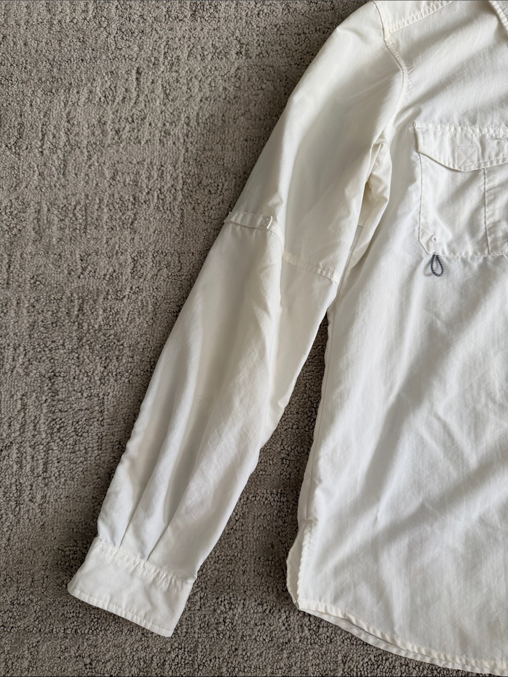 Columbia Women's Off-White PFG Long Sleeve Outdoor Button Shirt | Size S - Picture 7 of 11
